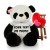 Giant Personalized Panda Teddy Bear Soft Toy wearing Customized Photo and Message Tshirt